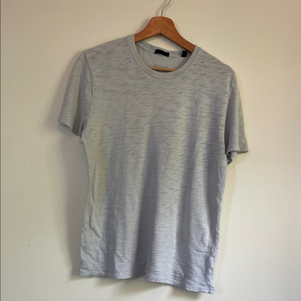 ATM Anthony Thomas Melillo Slub Jersey Crew Neck Tee Light Gray